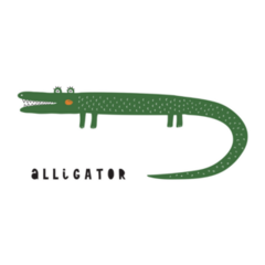 Simple Nursery Alligator Sticker