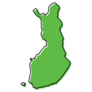 Simple Outline Map Of Finland Green Sticker