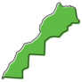 Simple Outline Map Of Morocco Green Sticker