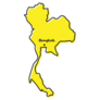 Simple Outline Map Of Thailand Yellow Sticker