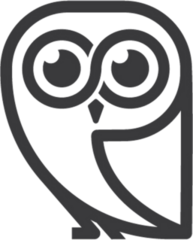 Simple Owl Icon Sticker