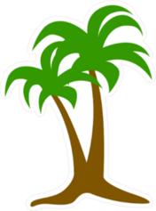 Simple Palm Tree Sticker
