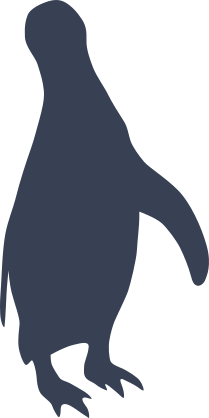 Simple Penguin Silhouette Sticker