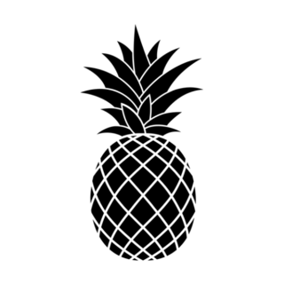 Simple Pineapple Fruit Transfer Sticker