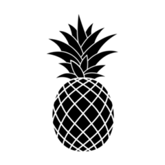 Simple Pineapple Fruit Transfer Sticker