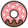 Simple Pink Sprinkle Donut Sticker
