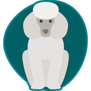 Simple Poodle Icon Sticker