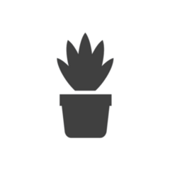 Simple Potted Plant Transfer Style Sticker
