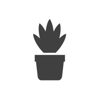 Simple Potted Plant Transfer Style Sticker