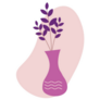 Simple Purple Plant in Vase Sticker