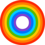 Simple Rainbow Circle Element Sticker