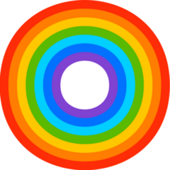 Simple Rainbow Circle Element Sticker