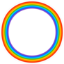 Simple Round Rainbow Circle Sticker
