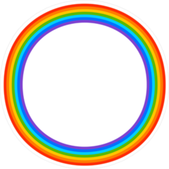 Simple Round Rainbow Circle Sticker
