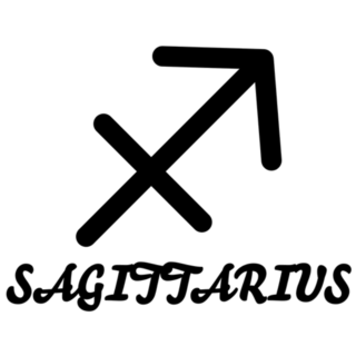 Simple Sagittarius Horoscope Lettering Sticker