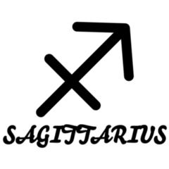 Simple Sagittarius Horoscope Lettering Sticker