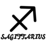 Simple Sagittarius Horoscope Lettering Sticker