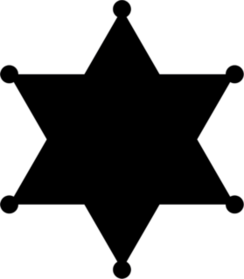 Simple Sheriff 6 Point Star Sticker