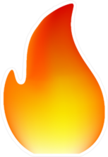 Simple Single Flame Sticker