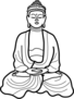 Simple Sitting Buddha Statue Sticker