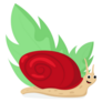 Simple Snail On Green Background Sticker