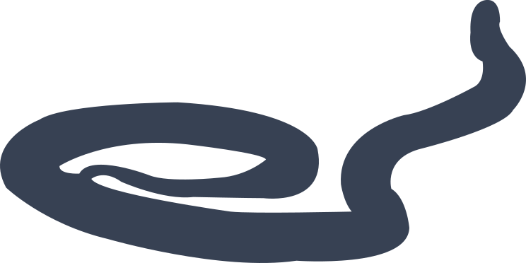 Simple Snake Silhouette Sticker
