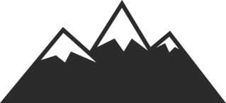 Simple Snowy Mountain Sticker