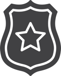 Simple Solid Police Badge Sticker