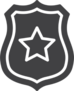 Simple Solid Police Badge Sticker