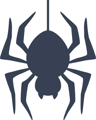 Simple Spider Hanging From Web Sticker