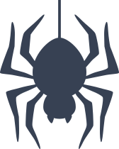 Simple Spider Hanging From Web Sticker