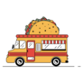 Simple Street Food Truck Taco Sticker