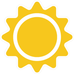 Simple Sun Icon Sticker