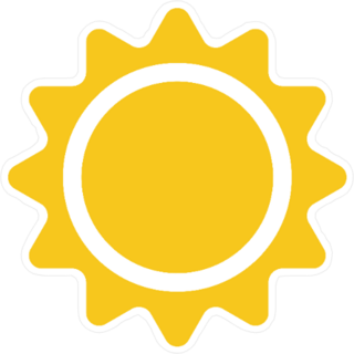 Simple Sun Icon Sticker