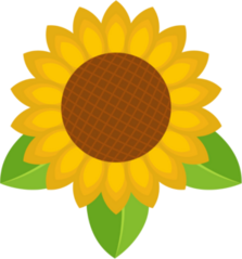 Simple Sunflower Leaf Sticker