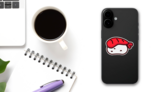Simple Sushi Icon Sticker on a Phone (New) example