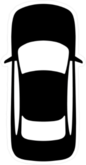 Simple Top View Car Sticker