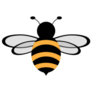 Simple Vector Bee Logo Sticker