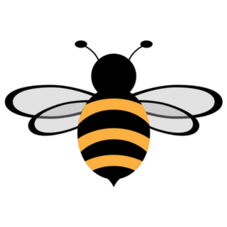 Simple Vector Bee Logo Sticker