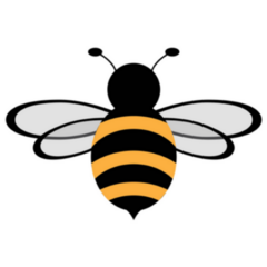 Simple Vector Bee Logo Sticker