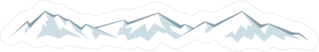 Simple White Mountains Sticker