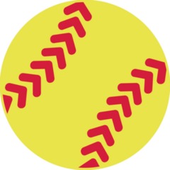 Simple Yellow Softball Sticker