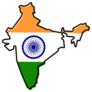 Simplified Map Of India Outline Sticker