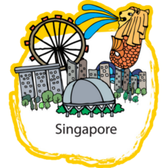 Singapore Attractions Yellow Sticker