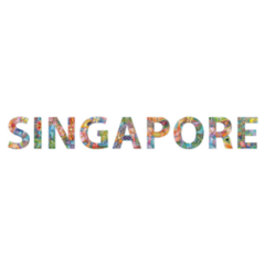 Singapore Beautiful Lettering Sticker