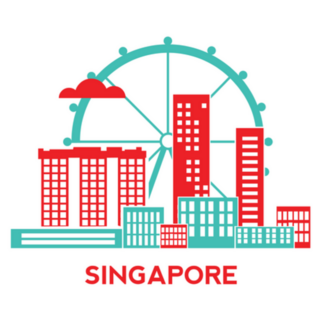 Singapore City Architecture Sticker
