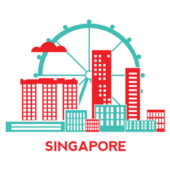 Singapore City Architecture Sticker