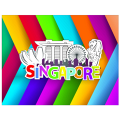 Singapore City Colorful Sticker