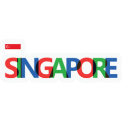 Singapore Colorful Typography Sticker