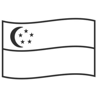 Singapore Flag Icon Sticker